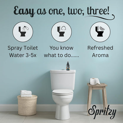 Toilet Spray (4 fl oz) | 600+ Sprays | Poo Spray w/Many Scents – Restroom & Bathroom Odor Eliminator – Essentials for a Fresh, Confident Bathroom (Festive Flush)
