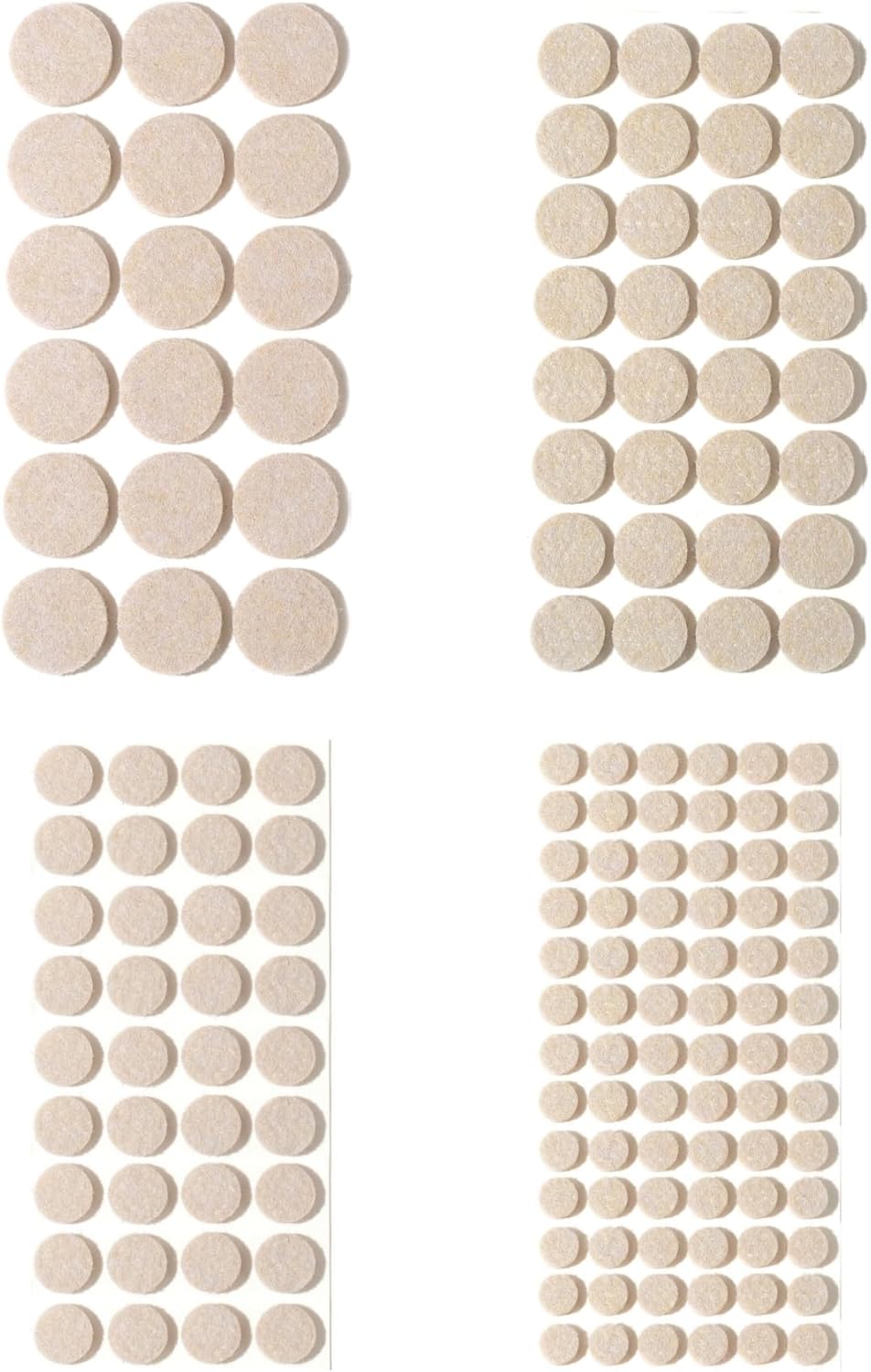 Furnigear Felt Furniture Pads for Hardwood Floors - Self Adhesive Chair Felt Pads, Floor Protector for Furniture Feet, Furniture Sliders Moving Your Furniture Smoothly - Anti Scratch 96 Pcs 3/4" Round