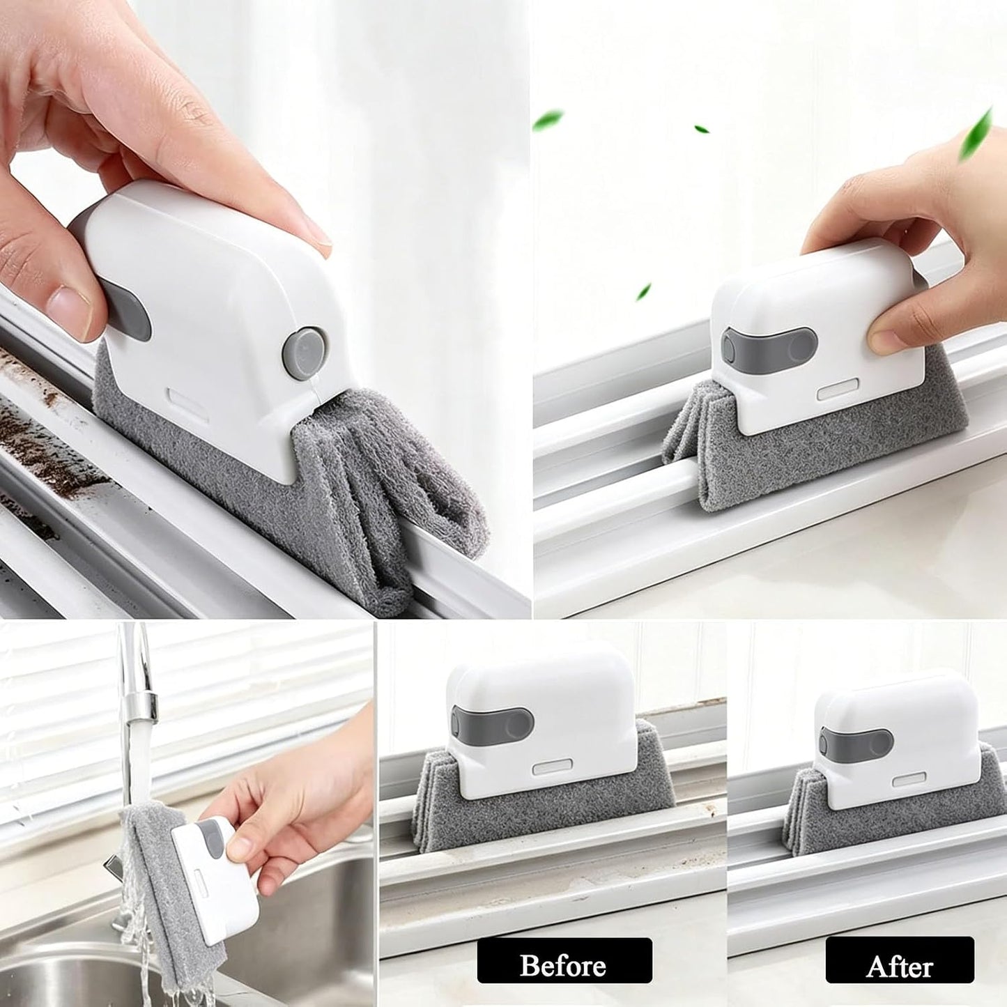 TuTuYa 12PCS Window Track Cleaning Set, Deep Clean Groove Gap Cleaning Brush Kit for Window, Blinds, Door Tracks, Sliding Doors, Tile Lines, Keyboards, Tile