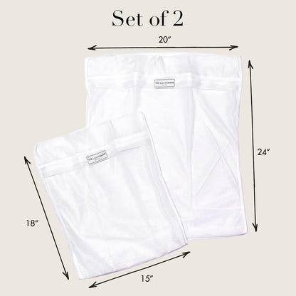 The Laundress Mesh Bag Bundle, Mesh Laundry Bags, One Large One Small