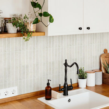10 Sheets Thicker Design Peel and Stick Backsplash, Self Adhesive Wall Tiles, Stick on Backsplash for Kitchen and Bathroom, 11.8"x11.8",Beige