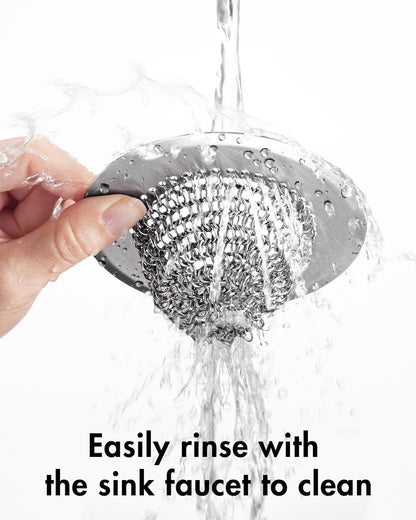 Revolutionary Kitchen Sink Drain Strainer/Patented Reversible Chain Mesh, Effortless Cleaning & Debris Catcher, Large Capacity, Anti-Clog, 304 Stainless Steel & Rust-Proof/Handmade