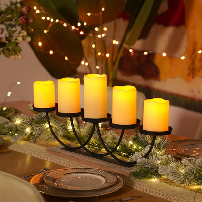 Homemory 3 Pack Flameless Candles, Outdoor Waterproof, Battery Operated LED Pillar Candles with Remote Control and Timer, Plastic, Long Lasting，4”5”6”