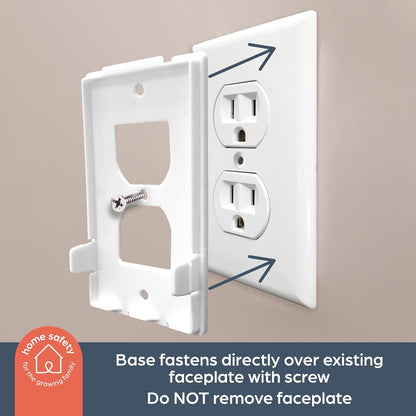 Dreambaby Dual Fit Outlet Cover Box - Baby Safety Outlet Cover for Standard & Decora Plugs - Child Proof Electrical Outlet Plugs - Essential Plug Cover for Baby Proofing - 2 Pack