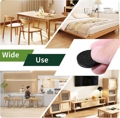 Felt Furniture Pads for Hardwood Floors 48 PCS, Furniture Pads, Floor Protectors for Hardwood Floors, Felt Pads for Furniture, Round, Dark Brown