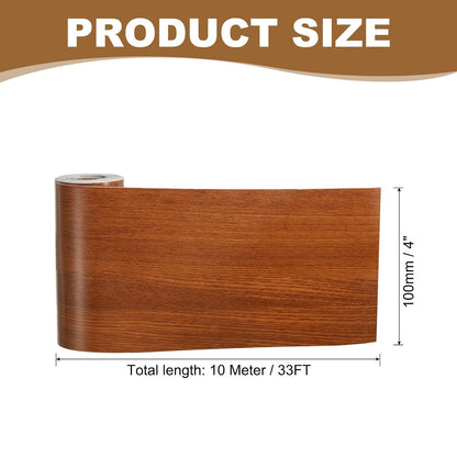 PATIKIL Self Adhesive Wood Grain Repair Tape 33'x 3", Multi-Use Realistic Wood Grain Repair Patch for Furniture Floor Door Table Chair Windows Handicraft DIY, Yellow Teak
