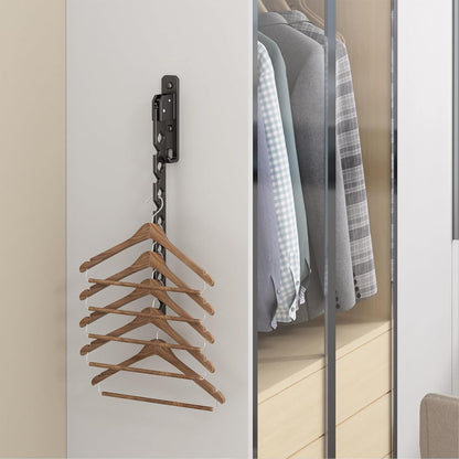 Wall Mounted Clothes Drying Rack, Wall Clothes Hanger Foldable, Laundry Hanger Hook for Bathroom, Wall Clothes Rack Indoor, Perfect for Small Spaces, White