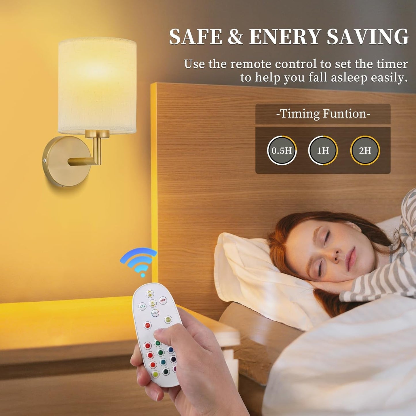 Wireless Wall Sconce Set of 2,Battery Operated Wall Lights with Remote Control,Rechargeable Wall Sconces with LED Bulb,15 Colours Dimmable Wall Lamp for Bedroom Living Room Hallway