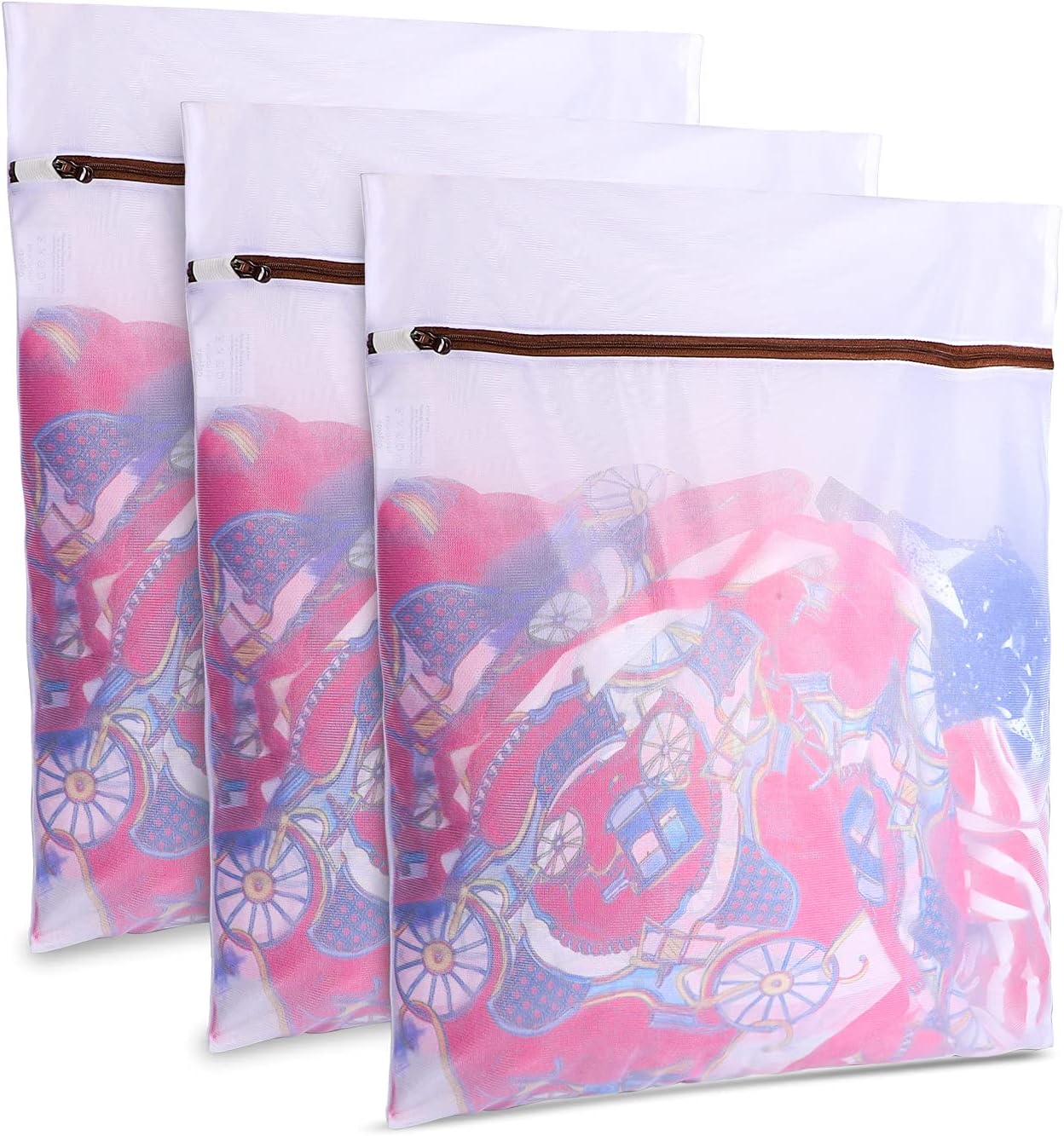 GOGOODA Mesh Laundry Bags for Delicates Durable Protective Wash Bags | Travel Storage Bags for Intimates Lingerie, 3PCS（3XXL）