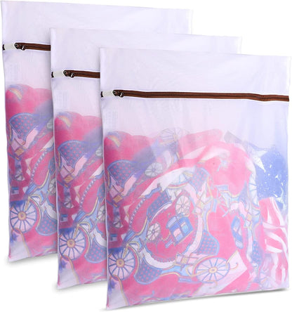 GOGOODA Mesh Laundry Bags for Delicates Durable Protective Wash Bags | Travel Storage Bags for Intimates Lingerie, 3PCS（3XXL）