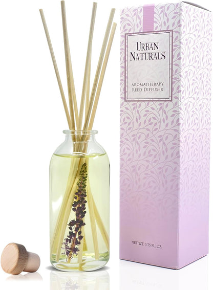 Urban Naturals Smoked Vanilla Reed Diffuser Set with Vanilla Bean, Sandalwood & Leather | Made in the USA - Colors C