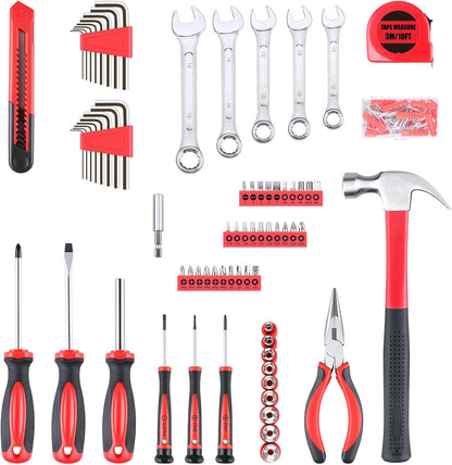 WINNER 175-Piece Multi-Purpose Automotive and Household Tool Kit in Toolbox Storage Case, Perfect for General Home and Auto Repairs, House DIY Project, Garage, Car, Travel Emergency, Father's Day Gift