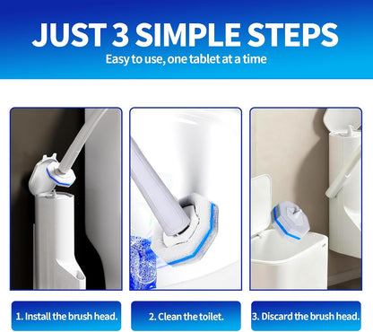 Disposable Toilet Bowl Brush with 36 Toilet Wand Refills Pads Replacement Heads, Toilet Cleaning Stick,Toilet Bowl Cleaner Wands Holder and Set, Toilet Cleaning System Starter Kit