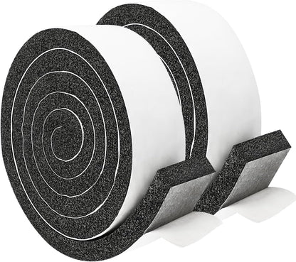Seal Foam Tape,1/2 Inch W x 1/8 Inch T Weather Stripping for Door and Window,High Density Single Sided Closed Cell Door Insulation Weather Strip, 3 Rolls Total 50FT Black