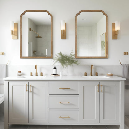 WallBeyond Full Length Mirror Wall Mounted 65"x22", Rustic Wooden Frame Floor Mirror, Large Full Body Mirror for Bedroom, Leaning or Hanging Against Wall, Natural