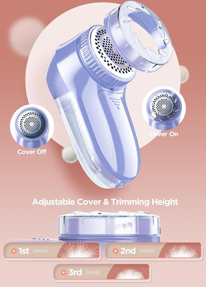 Bymore Fabric Shaver Lint Shaver for Clothes, Dual Power Lint Remover with Battery or Corded Use, Portable Sweater Shaver for Clothing, Furniture & Travel