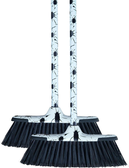 Superio Grey Broom, Heavy-Duty Indoor & Outdoor Broom with 48-Inch Handle, Multi-Surface Floor Cleaning for Home, Kitchen, Garage & Office