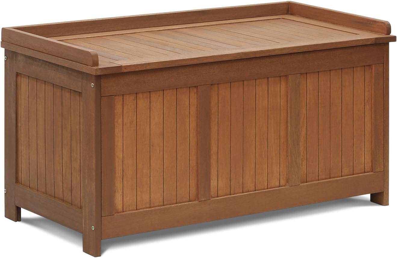 Furinno FG19749 Tioman Outdoor Hardwood Storage Box, Natural