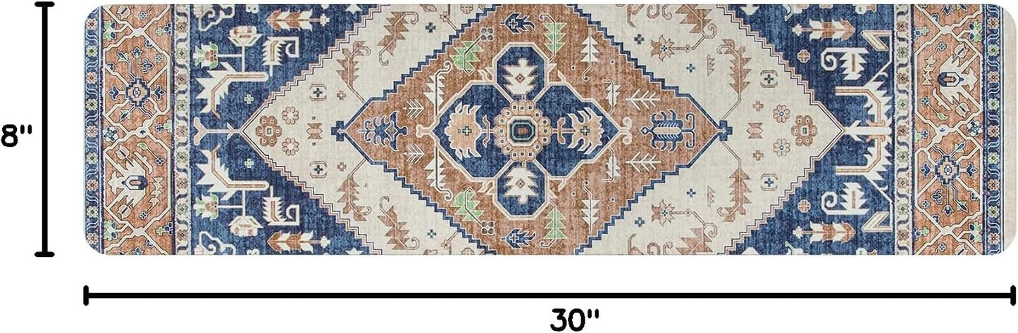 OJIA Non-Slip Carpet Stair Treads for Wooden Steps Set of 15, 30''X8'' Indoor Runner Resistant Rugs Rubber Safety Mats for Dogs, Kids & Elders, Stairway Grip