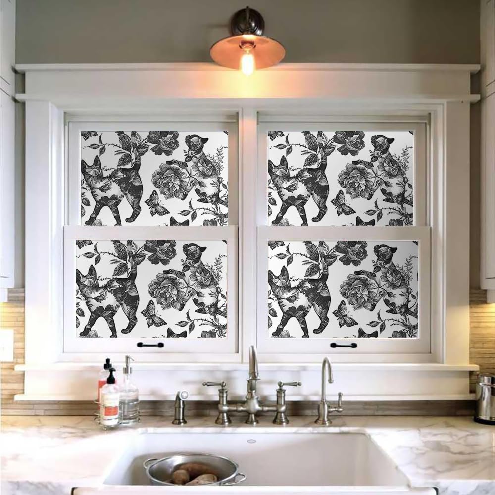 MuralPeel White Poppies Floral Modern Grey Peonies Flowers Peel and Stick Wallpaper Self Adhesive Removable Easy Peel Off Stick on Wall Paper for Bedroom Renter