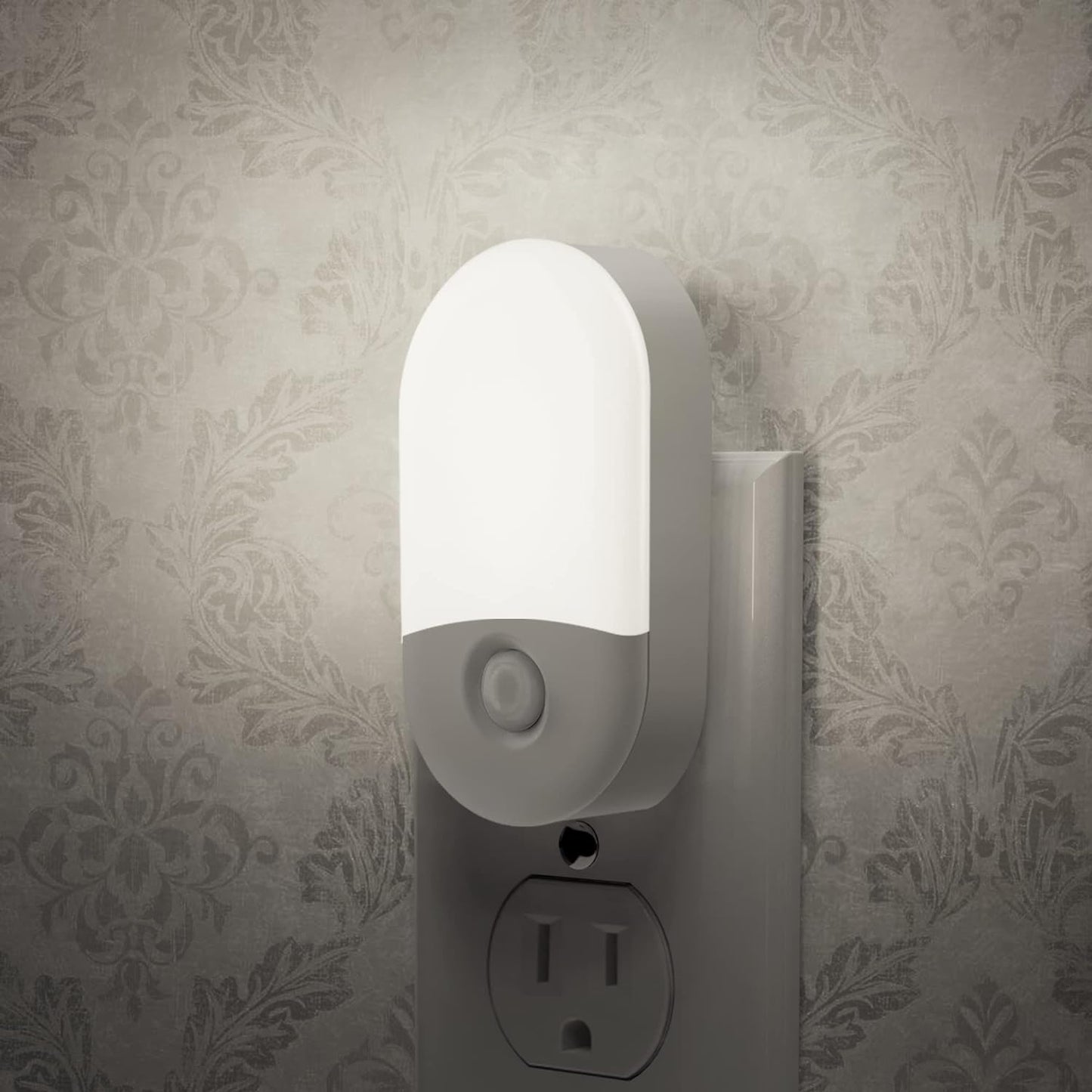 L LOHAS LED Night Lights Plug into Wall, [2 Pack] LED Dimmable Night Light with Light Sensors, 30/60LM Adjustable Brightness Nightlights, Soft White 3000K Automatic Night Light for Kid, Hallway