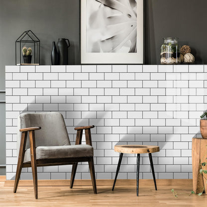 VICCI 32Pcs Tile Decals - Peel and Stick Kitchen Backsplash - Decorative Wall Tiles Stickers 8" x 4" Self-Adhesive Waterproof Removable for Bathroom Cabinets Home DIY Projects Decor