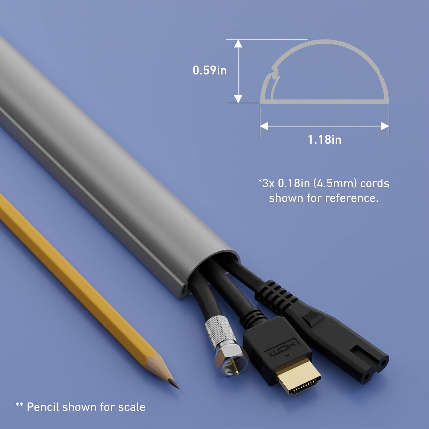 D-Line 157in Cord Cover Kit, Self-Adhesive Wire Hiders, Cable Raceway to Hide Wires on Wall, Electrical Cable Management - 10x 15.7 Lengths & 19 Accessories - 1.18" (W) x 0.59" (H) - Black