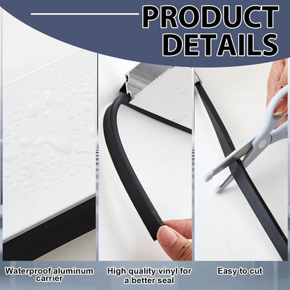 Pushglossy 1 Pack 1" x 35.5" Storm Door Sweep Replacement Bottom Sweep Aluminum Expander for 1" Thickness Security Storm Door Weatherstripping(White)