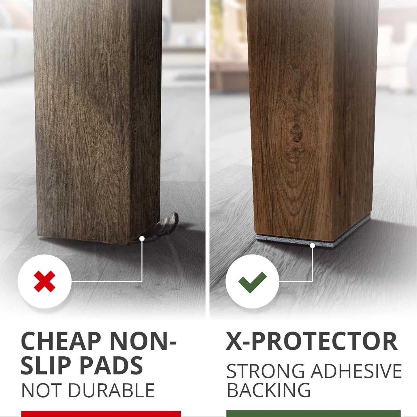 X-PROTECTOR Non Slip Furniture Pads – 12 Premium Furniture Grippers 3"! Best SelfAdhesive Rubber Feet Furniture Feet – Ideal Non Skid Furniture Pad Floor Protectors – Keep Furniture in Place!