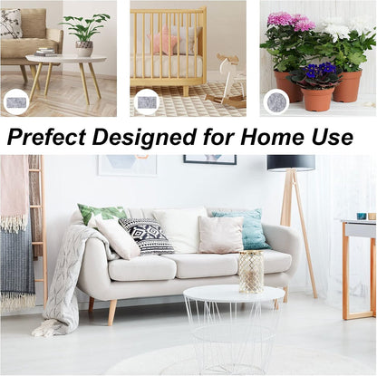 Felt Furniture Pads, 3 Rolls Furniture Felt Pads Hardwood Floor Wall Protectors Non Slip Self Adhesive Cuttable Black Strip Tape Floor Protectors for Table Chair Bed Sofa Legs