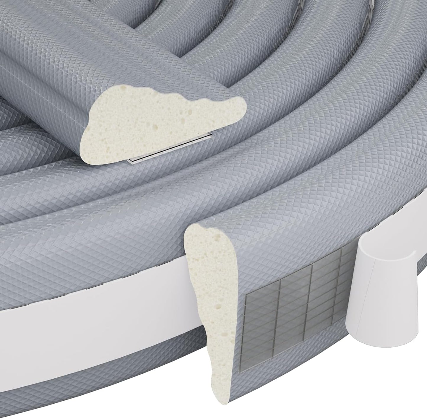 118 Inch Wedge-Shape Weather Stripping Door Seal,Windows and Doors Insulation,Self Adhesive Insulation Foam Anti-Collision Strip,Weatherstrip Tape for Door Soundproofing,Noise Drafts Blocker,White