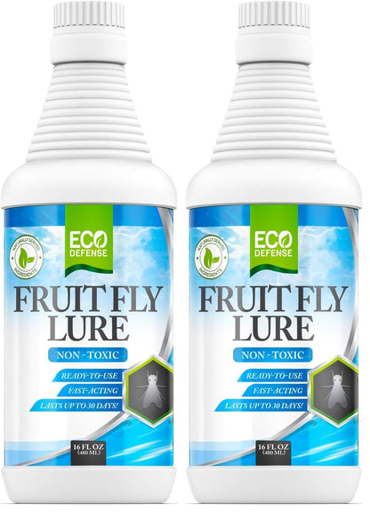 Eco Defense Fruit Fly Killer - Natural Fruit Fly Trap & Drain Fly Killer Treatment for Indoor Fly Control in Kitchen, Restaurants, and More, 16 Oz