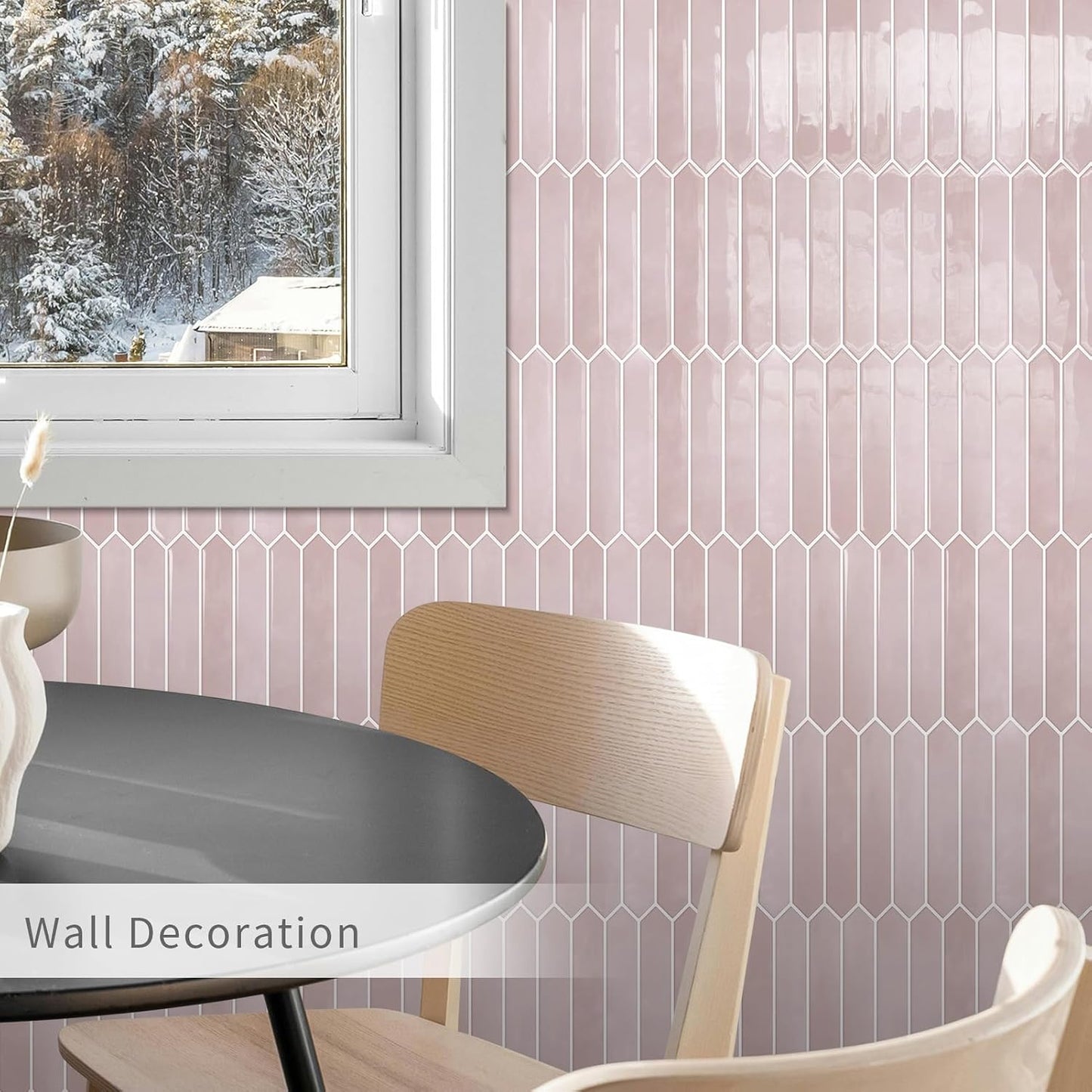 10 Sheets Long Hexagon Tile Peel and Stick Backsplash | Self-Adhesive Wall Tiles Stick on Back Splash for Kitchen, Bathroom, Fireplace,RV(Green,12"×12")