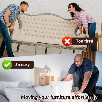 12Pcs Furniture Sliders for Carpeted Floors, 2-inch Stick Furniture Movers Self Adhesive Chair Gliders for Easy Moving on Carpet and Hardwood Floors(Coffee)