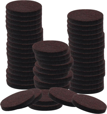 16 Pcs 3"/75mm Felt Furniture Pads Brown Round Self Adhesive | 5mm Thick, Anti Scratch Floor Protectors, For Furniture Feet Chair Legs