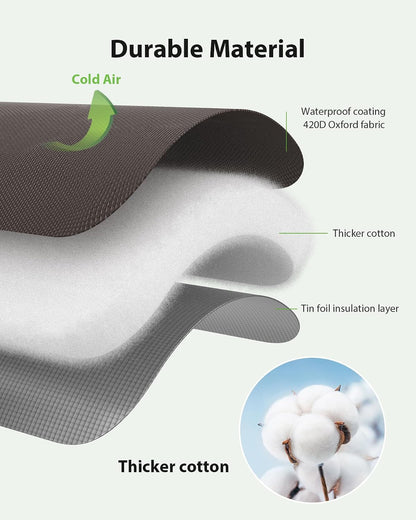 Outdoor Faucet Covers for Winter Freeze Protection, Kanosan 8.3"H X 6.7"W Thickened Reflective Outside Spigots Covers Hose Bib Insulated Sock for Winter Cold Weather, 2 Pack Black