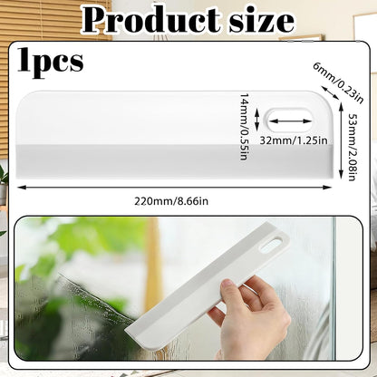 8.6" Bathroom Squeegee Kitchen Countertop Squeegee for Shower Small Silicone Squeegees for Glass Doors Window Cleaning Scraper for Mirror Sink Counter Bathroom, White Grey