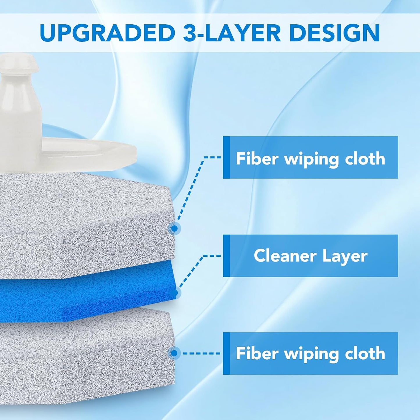 Disposable Toilet Wand Refills for Clorox, 50 Count - Compatible with Clorox Toilet Wand for Bathroom Cleaning