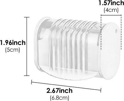 1 Pack Toothbrush Holder Wall Mounted with Cover for Bathroom, 2 Slots Toothbrush Storage Organizer for Shower, Self Adhesive Toothbrush Hanger (Grey)