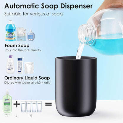 Automatic Soap Dispenser Touchless Foaming: Soap Dispenser Rechargeable for Bathroom