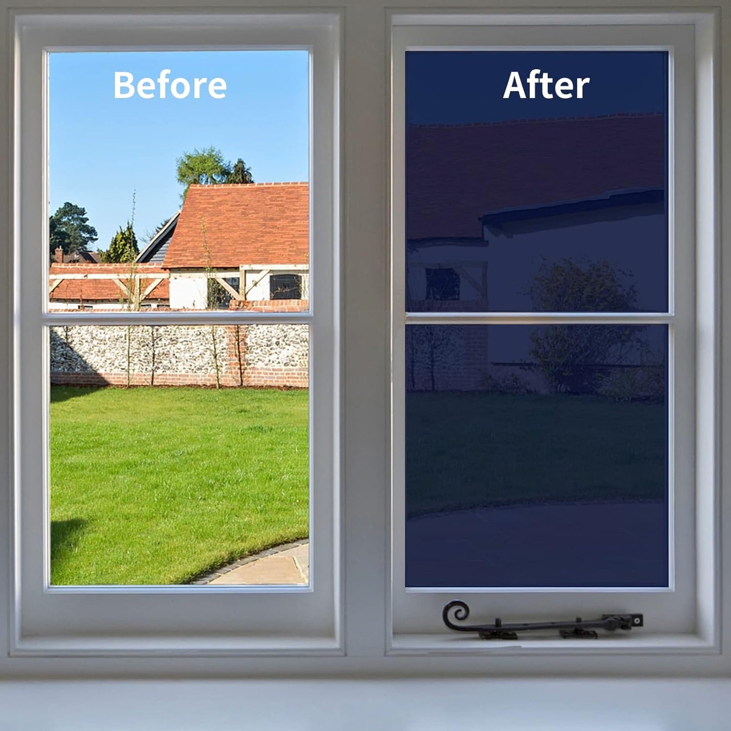 Niviy Window Privacy Film Static Cling Non-Adhesive Window Film Frosted Glass Bathroom Door Decoration Privacy Covering (17.7"x 78.7")