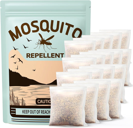 Mosquito Repellent 18 Pouches for Patio & Outdoor, Natural Mosquito Repellent for Yard, Indoor Mosquito Control for Room & Bedroom, Keep Mosquito Away for Camping, RV, and Home