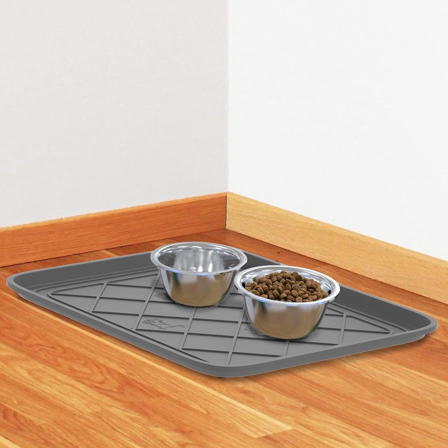 Stalwart All-Weather Boot Tray, Indoor Outdoor Doormat for All Seasons, 2 pk Small, Black