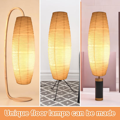 TOYANDONA Lamp Shade, Paper Floor Lampshade Foldable Standing Floor Lamp Shades Replacement Making Light Soft for Living Room Hotel Home（43. 23 Inches）