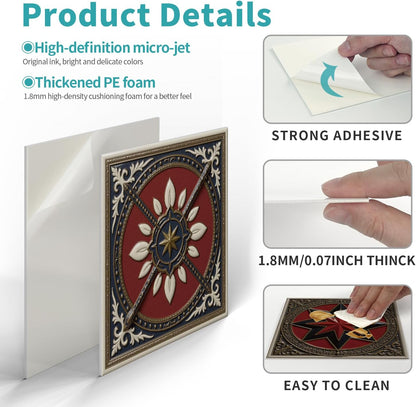 Peel and Stick Backsplash Tile Sticker for Kitchen and Bathroom Walls - 24 Removable 5.9"x5.9" Tiles, Waterproof