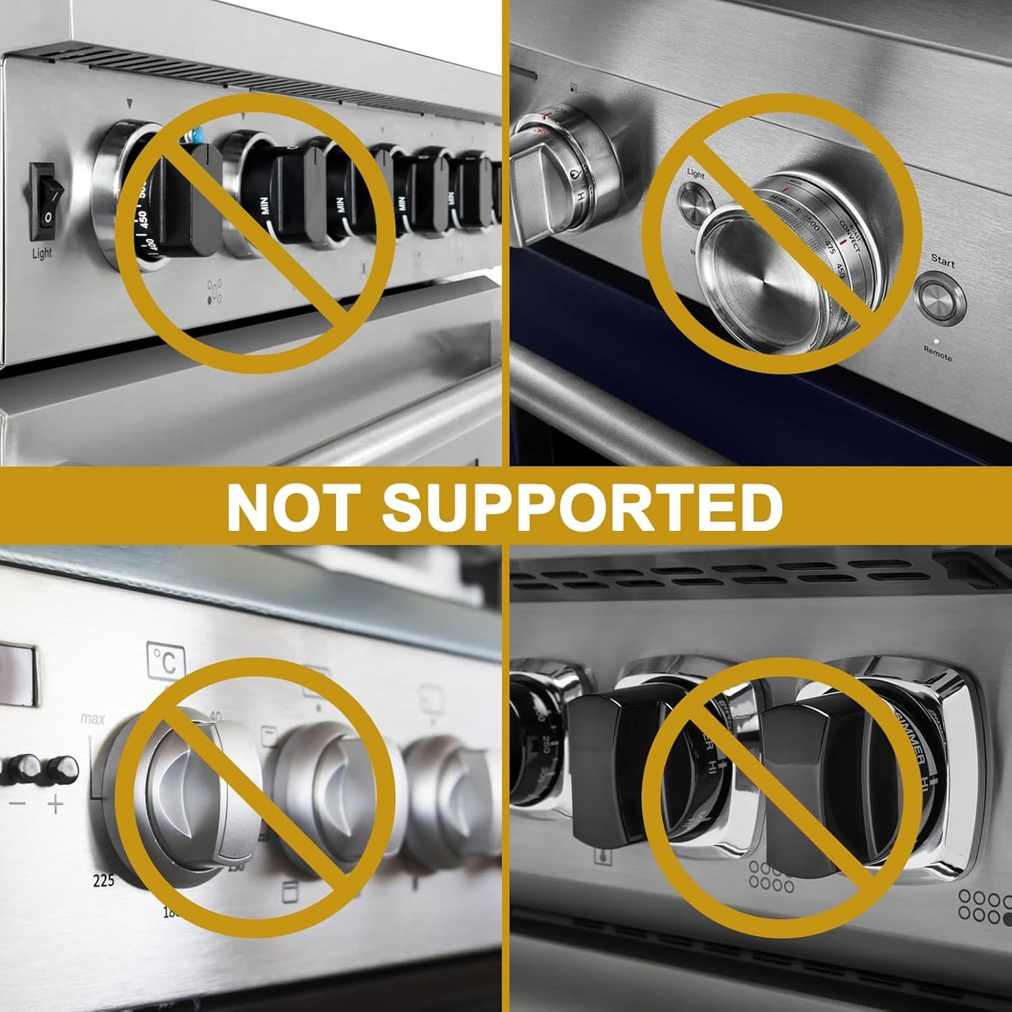 Gas Stove Knob Covers for Child Safety - 5 Pack Universal Size Stove Safety Knob Covers, Heat-Resistant Child Proof Stove Knob Covers, Pet/Baby Proofing Oven Knob Covers for Child Safety (Clear View)