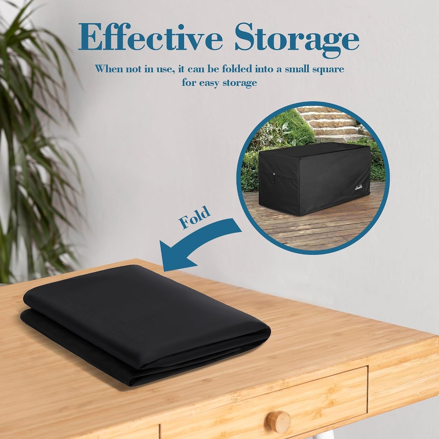 Himal Deck Box Cover, Waterproof 600D Oxford, 63 x 30 x 28 in | Heavy-Duty 600D Fabric, Waterproof Protection, UV Resistant, Outdoor Storage Cover, Waterproof Outdoor Furniture Covers