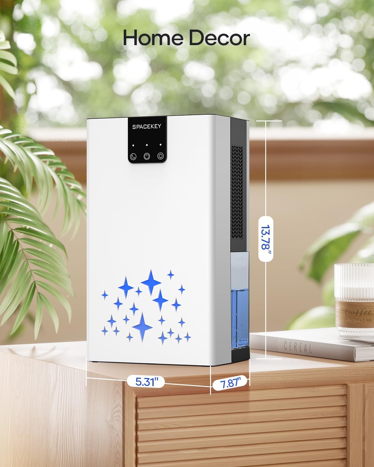 Dehumidifier, 95 OZ Water Tank Dehumidifiers for Home with Auto Shut Off, 1000 sq. ft. Dehumidifier for Bedroom Bathroom Basement Rv with 7 Color Light, Quiet Dehumidifiers with Sleep Mode