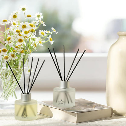 Brakula Reed Diffuser Set, 100ml Black Vanilla Scented Oil Diffuser for Bathroom, Home Fragrance for Living Room, Office