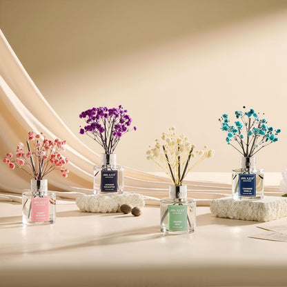 Airkeep Reed Diffuser Set,3.38 fl oz (100 ml) - Clean Linen Oil Diffusers with 8 Reed Sticks,Home Fragrance Reed Diffuser for Bathroom Shelf Decor